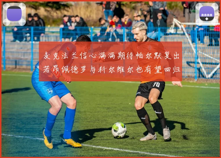 麦克法兰信心满满期待帕尔默复出若昂佩德罗与科尔维尔也有望回归